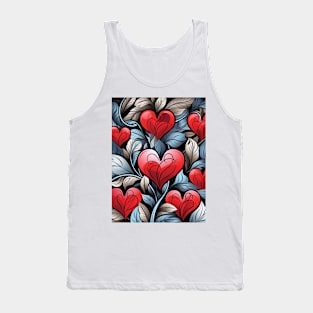 Crimson Foliage Love, Valentine's Day Tank Top